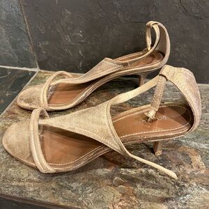 Donald J. Pliner Shimmering Gold Heels